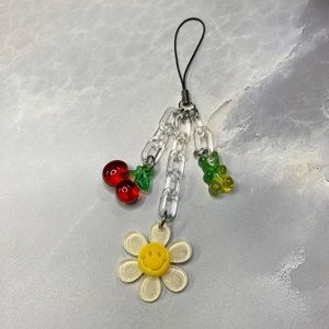 Handcrafted Keychain / Phone Charm - Flower, Cherry, Bear